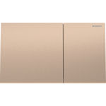 Pulsador serie Sigma70 de Geberit. Oro rosado / Cepillado, con revestimiento fácil de limpiar